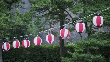 Tokyo, Japan - August 27, 2023: Paper Lanterns for summer festival in Japan
