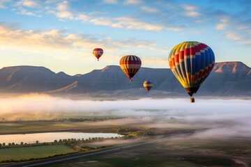 Scenery of a hot air balloon festival, Stunning Scenic World Landscape Wallpaper Background