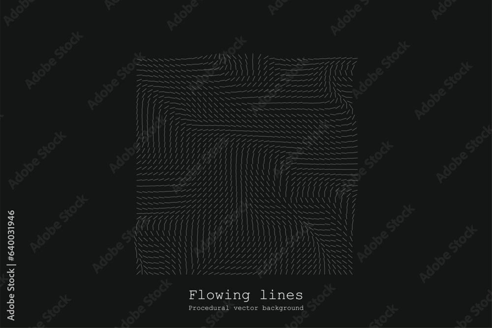 Poster abstract line matrix pattern. noise flow dynamic.