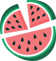 Watermelon Fruit Vector Art Design