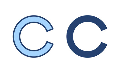 Copyright icon vector. copyright sign and symbol