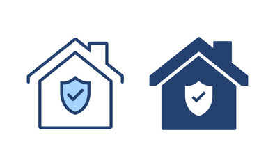 home insurance icon vector. home protection sign and symbol