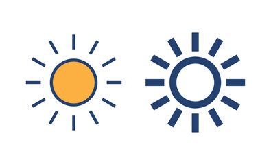 Sun icon vector. Brightness sign and symbol