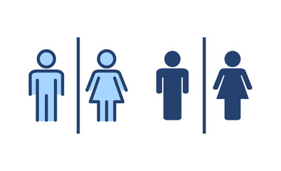 Toilet icon vector. Girls and boys restrooms sign and symbol. bathroom sign. wc, lavatory