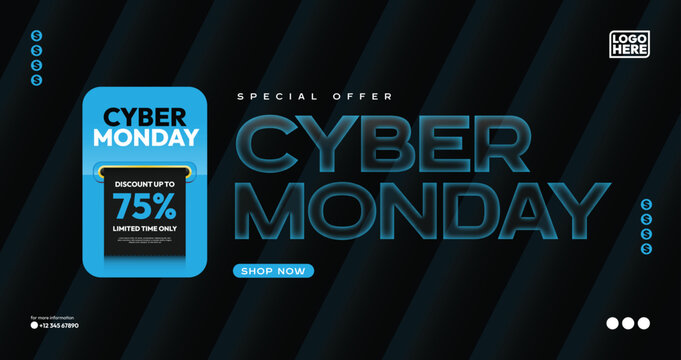 yber Monday design for advertising and banners