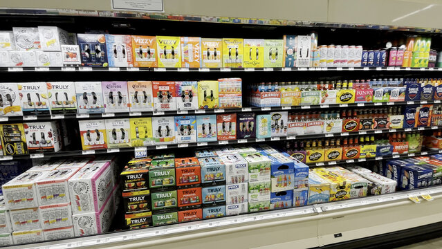Food Lion grocery store neat full alcohol section