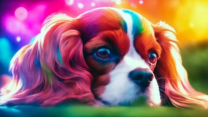 colorful dog picture
