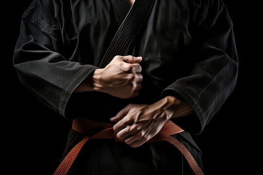 Black Belt Warriors Person in Kimono and Black Belt Generative Ai