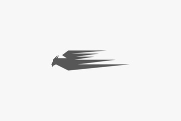 Illustration vector graphic of eagle flying move fast. Good for logo