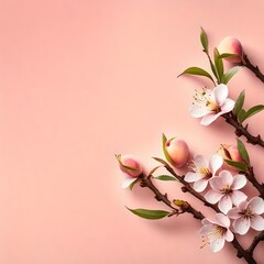 pink cherry blossom with background