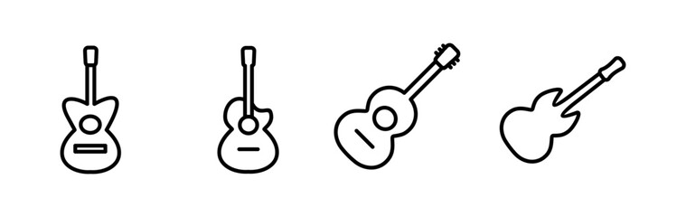 Guitar icon vector. musical instrument sign