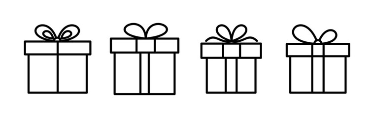Gift icon vector. gift box icon. birthday gift