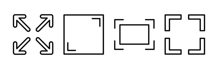 Fullscreen icon vector. expand fullscreen icon