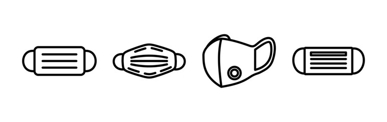 Face mask icon vector. medical Face Mask icon.