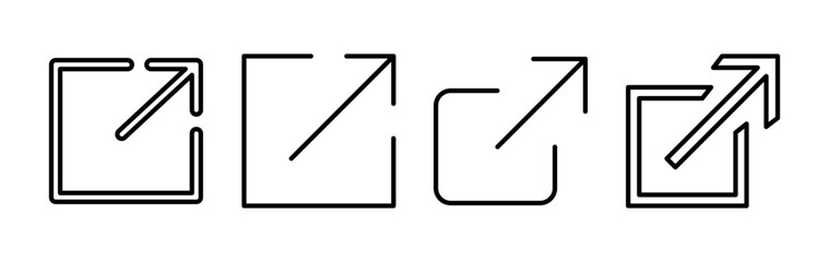 External link icon vector. hyperlink chain symbol. download, share,