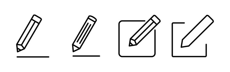 Edit icon vector. edit document sign and symbol. pencil