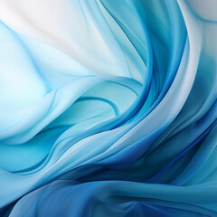 Obraz premium Blue abstract colorful swoosh background with soft smooth elegant waves. Generative AI