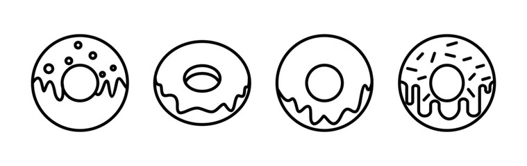 Donut icon vector. doughnut icon. donut logo