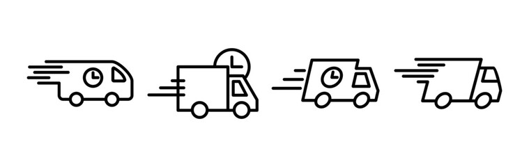 Delivery icon vector. Shipping fast delivery icon