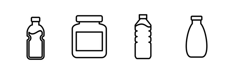 bottle icon vector. bottle icon in trendy flat design