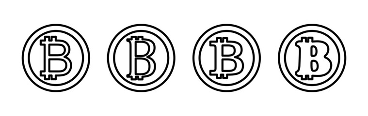 Bitcoin icon vector. payment symbol. Cryptocurrency logo.