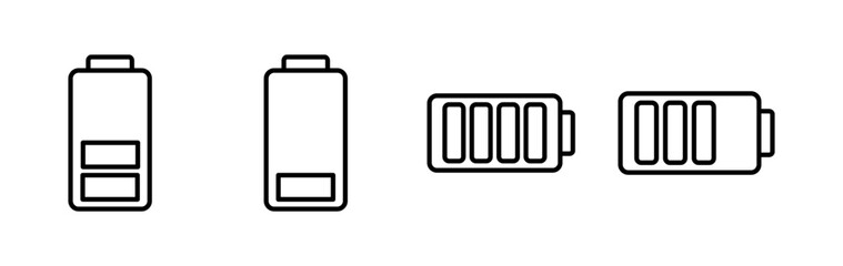 Battery icon vector. Battery charge indicator icon.
