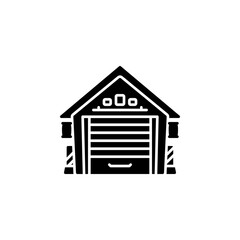 garage vector icon. real estate icon solid style. perfect use for logo, presentation, website, and more. simple modern icon design glyph style