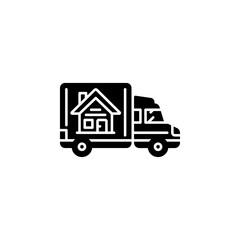 moving house vector icon. real estate icon solid style. perfect use for logo, presentation, website, and more. simple modern icon design glyph style