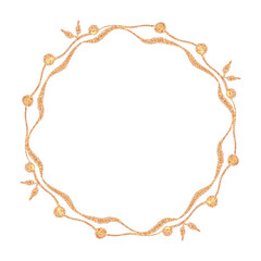 Gold Luxury Floral Wreath Decoration
