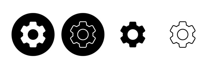 setting Icon set. Cog settings Icon Symbol