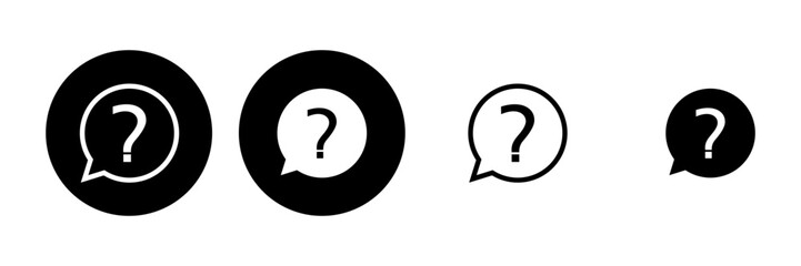 Question icon set. question mark icon vector.