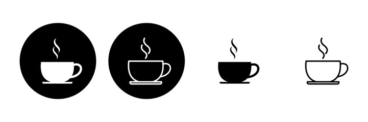 Coffee cup icon set. cup a coffee icon vector.