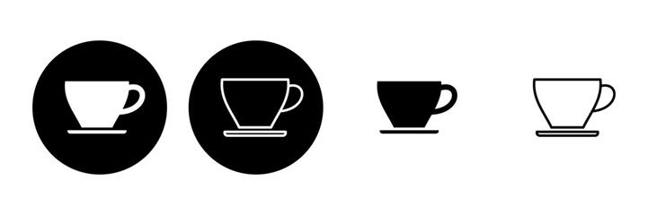 Coffee cup icon set. cup a coffee icon vector.