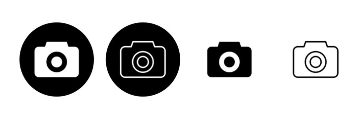Camera icon set. photo camera icon. camera photography icon.