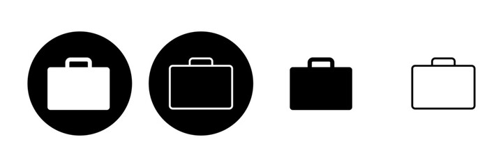 Briefcase icon set. suitcase icon. luggage symbol.