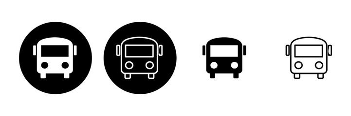 Bus icon set. bus vector icon