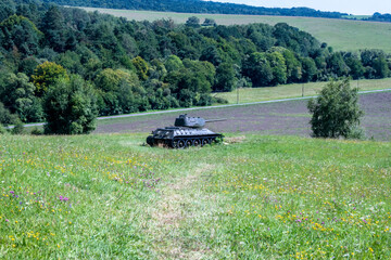 Battle tank T-34 from the time of the World War II