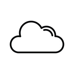 Cloud line icon, outline vector sign, flat illustration on white background..eps