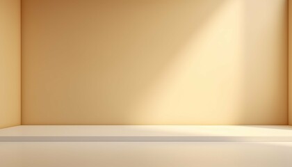 Abstract background for corporate product advertising. the light of a gold wall