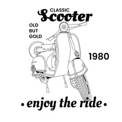 Scooter classic design for your t shirt