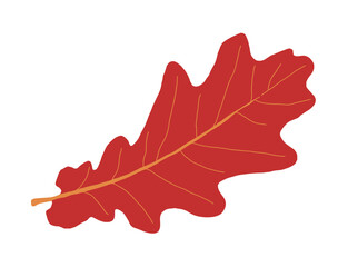 Hand drawn illustration of fallen leaves from trees in fall season. Foliage of various colors is produced.