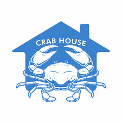 crab house logo template design