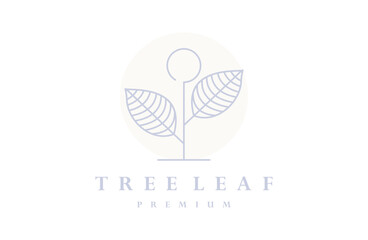 Tree Leaf logo design, vector natural concept inspiration, leaf icon