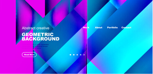 Dynamic triangle design with fluid gradient colors abstract background