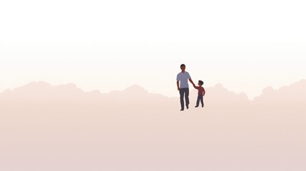 Design template of father and child