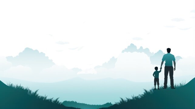 Design template of father and child