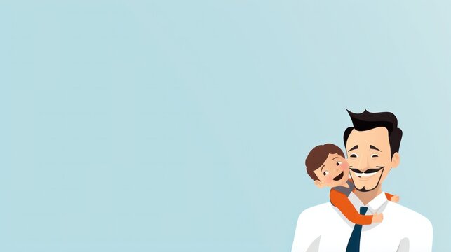 Design template of father and child