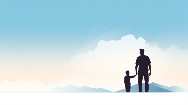 Design template of father and child