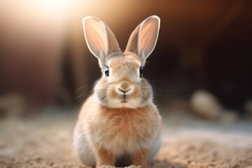 Fototapeta premium 嬉しそうな表情の兎