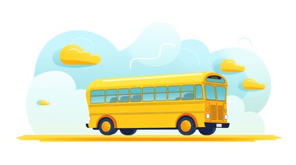 Design template of yellow school bus